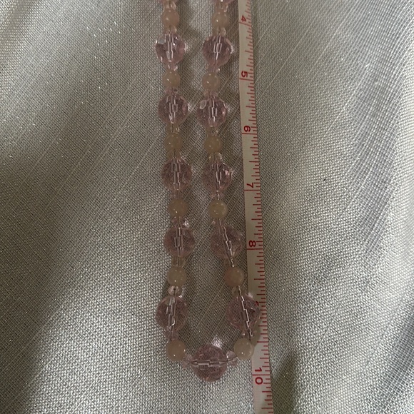 Vintage Deco Pink Crystal Necklace - Picture 6 of 7